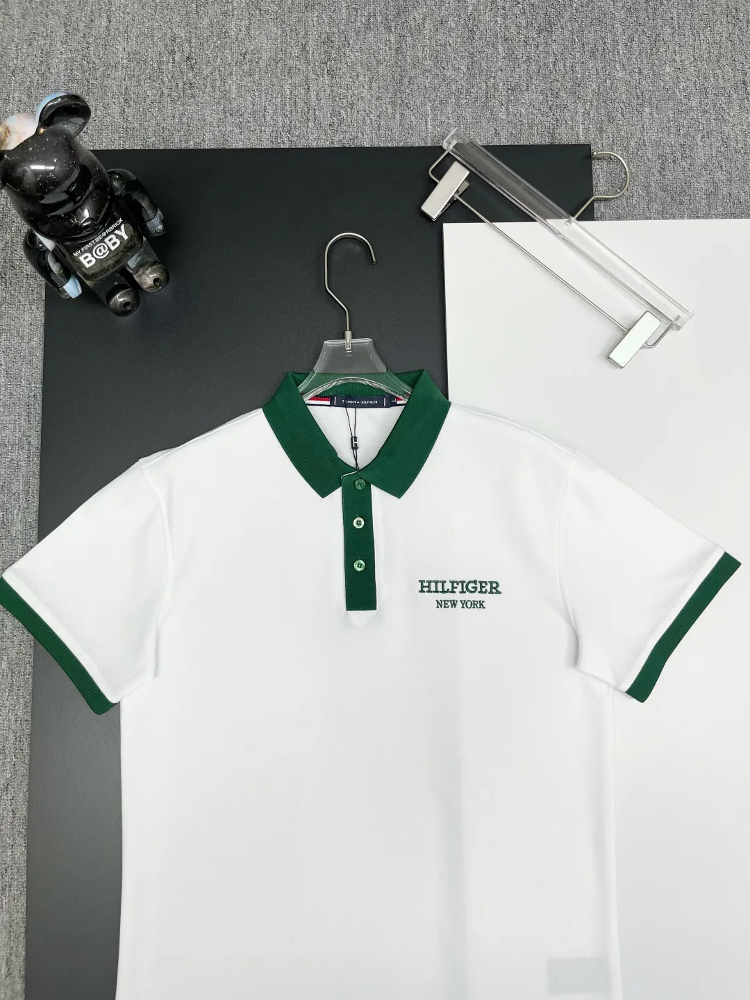 TOMMY New Arrival Polo Same Style 210 ， Factory New Arrival Versatile : Black White Khaki Green Size：M-3XL